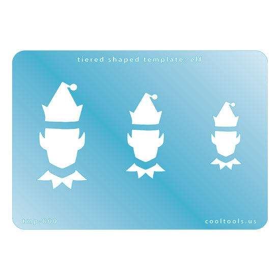 Blue plastic Tiered Shaped Template - Elf