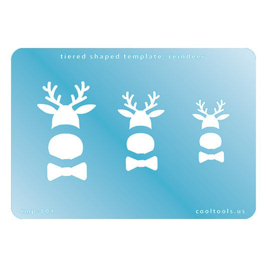 Blue plastic Tiered Shaped Template - Reindeer