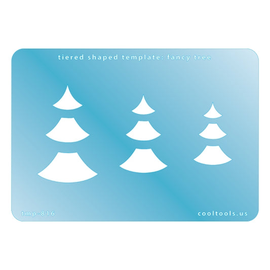 Blue plastic Tiered Shaped Template - Fancy Tree