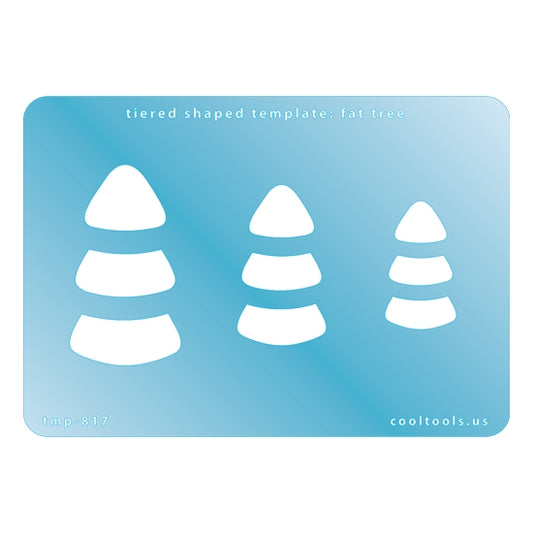 Blue plastic Tiered Shaped Template - Fat Tree