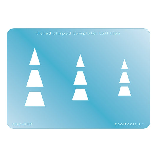 Blue plastic Tiered Shaped Template - Tall Tree