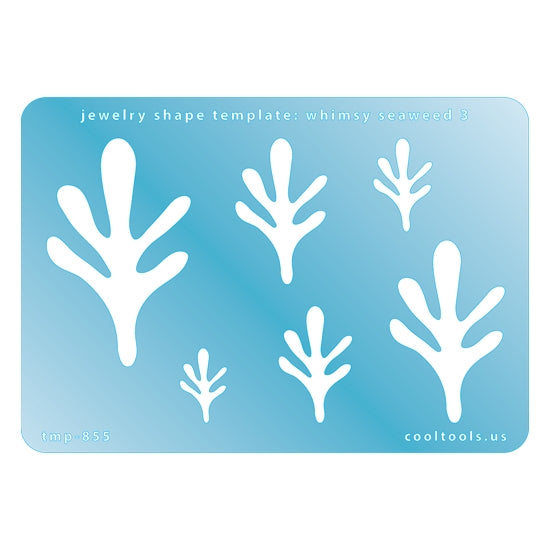 Blue plastic Jewelry Shape Template - Whimsy Seaweed 3