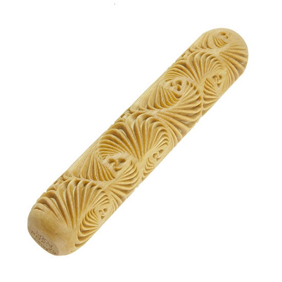 Large Wooden Hand Roller - Star Swirl