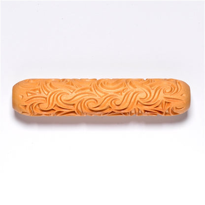 Large Wooden Hand Roller - Dragon Flame