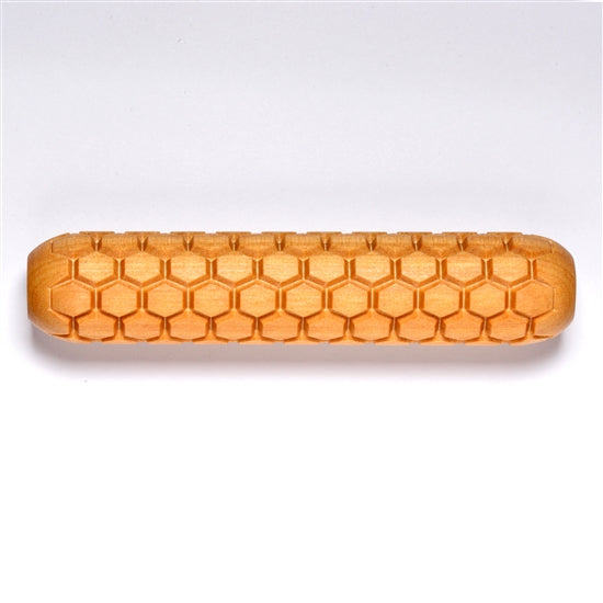 Large Wooden Hand Roller - Honeycomb