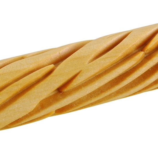 Wooden Hand Roller - Diagonal Ridges