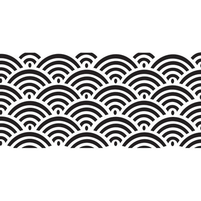 Wooden Hand Roller - Waves design