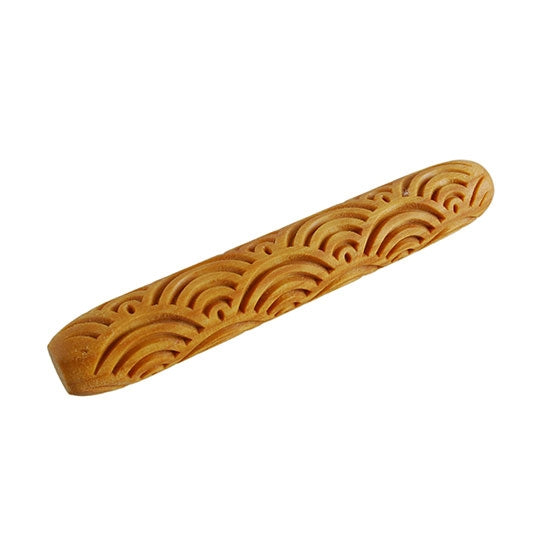 Wooden Hand Roller - Waves