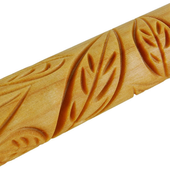 Wooden Hand Roller - Leaves