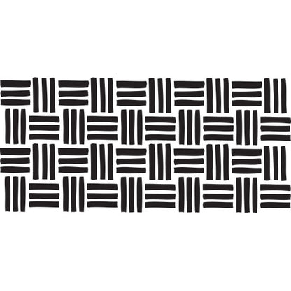 Wooden Hand Roller - Basketweave 1 design