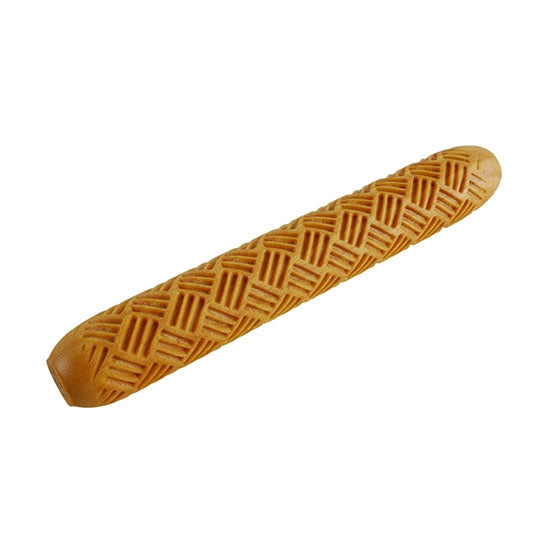 Wooden Hand Roller - Fine Basketweave