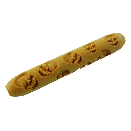 Wooden Hand Roller - Skulls