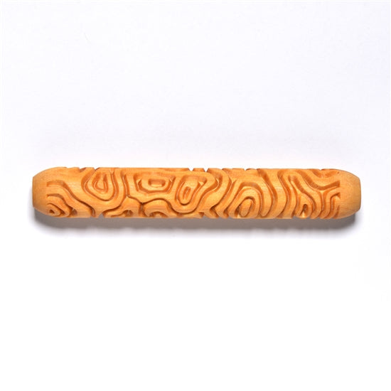 Wooden Hand Roller - Topographic