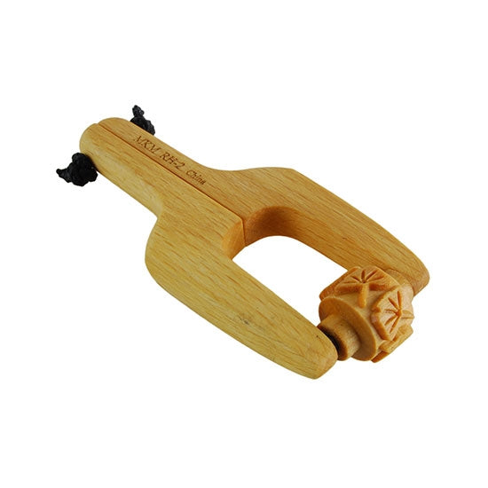 Wooden Mini Roller - Gingko Leaves 10mm with wooden Roller Handle