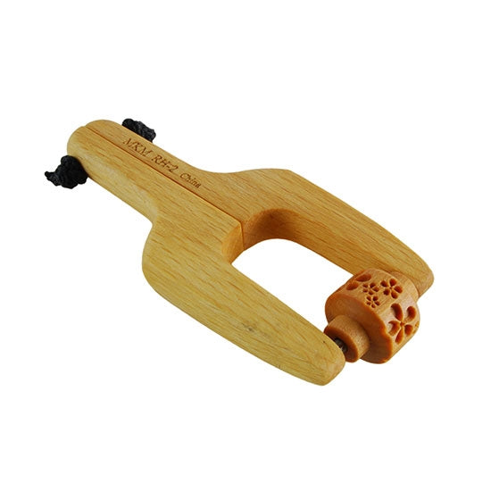 Wooden Mini Roller - Debossed Flower 10mm with wooden Roller Handle