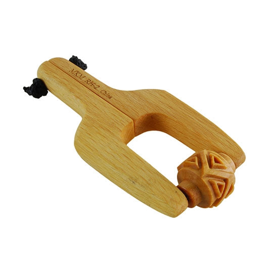 Wooden Mini Roller - Zigzag & Triangles 10mm with wooden Roller Handle