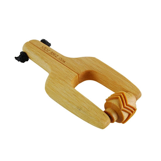 Wooden Mini Roller - Zigzags 10mm with wooden Roller Handle