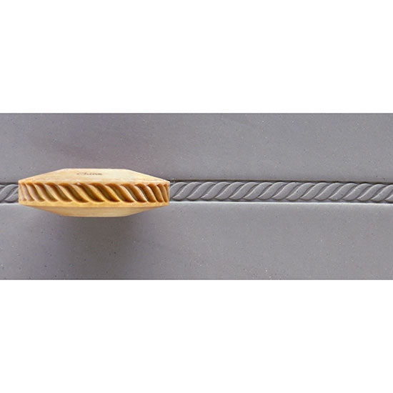 Wooden Finger Roller - Roller Rope 8mm in clay