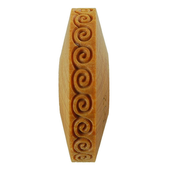 Wooden Finger Roller - Greek Key Spiral 8mm