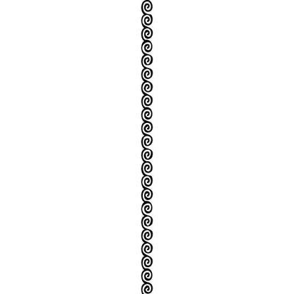 Wooden Finger Roller - Greek Key Spiral 8mm design