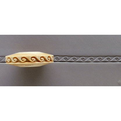 Wooden Finger Roller - Waves 8mm in clay