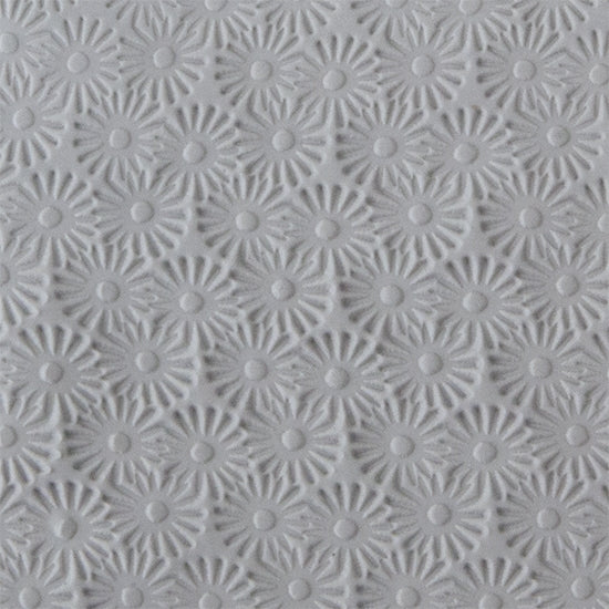 Texture Tile - Starburst sample rolled into clay