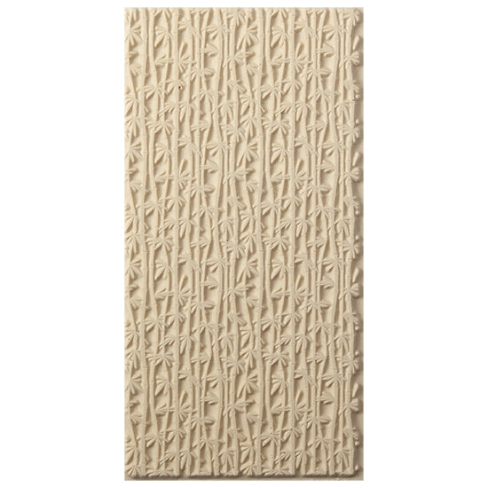 Texture Tile - Bamboo. Beige Texture Tiles are flexible, washable and can be used with any soft clay. Spritz with CoolSlip or dust on Dry Powder Release for stick-free impressions when using metal clay and polymer clay.