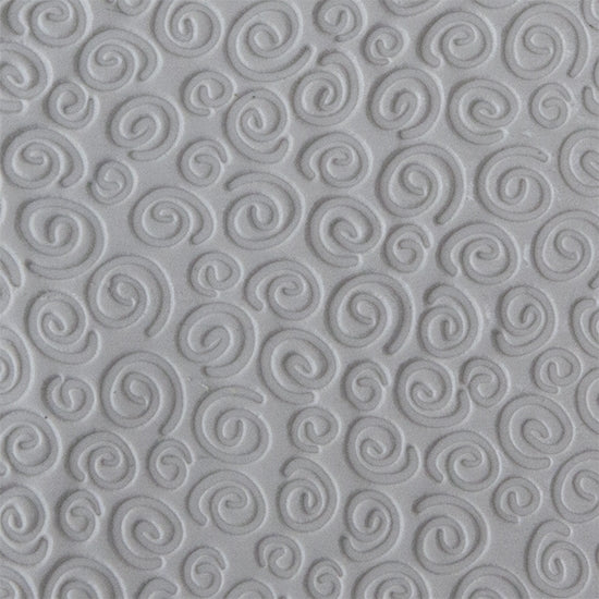 Texture Tile - Spirals Mini sample rolled into clay