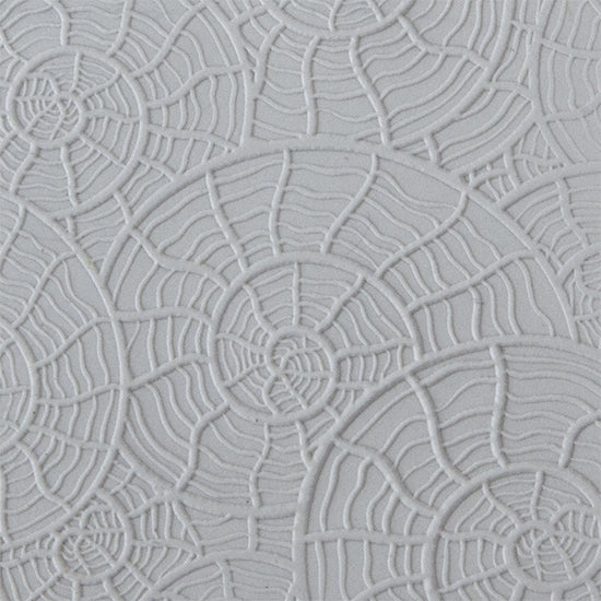 Texture Tile - Nautilus Fineline sample rolled into clay