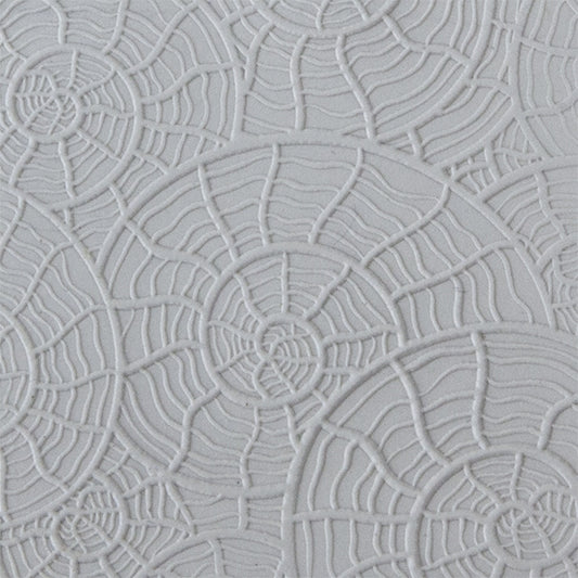 Texture Tile - Nautilus Fineline sample rolled into clay