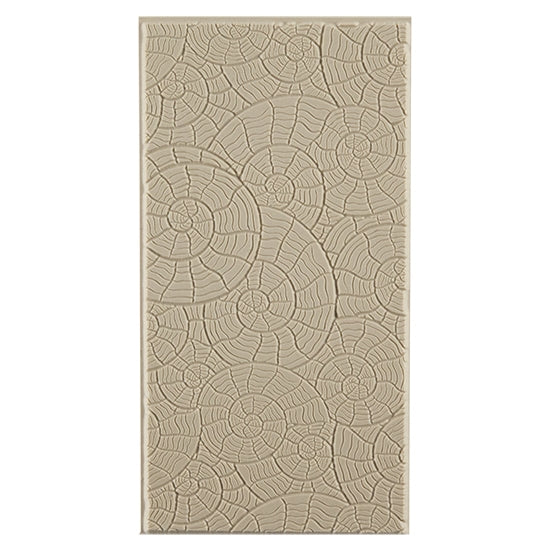 Texture Tile - Nautilus Fineline. Beige Texture Tiles are flexible, washable and can be used with any soft clay. Spritz with CoolSlip or dust on Dry Powder Release for stick-free impressions when using metal clay and polymer clay.