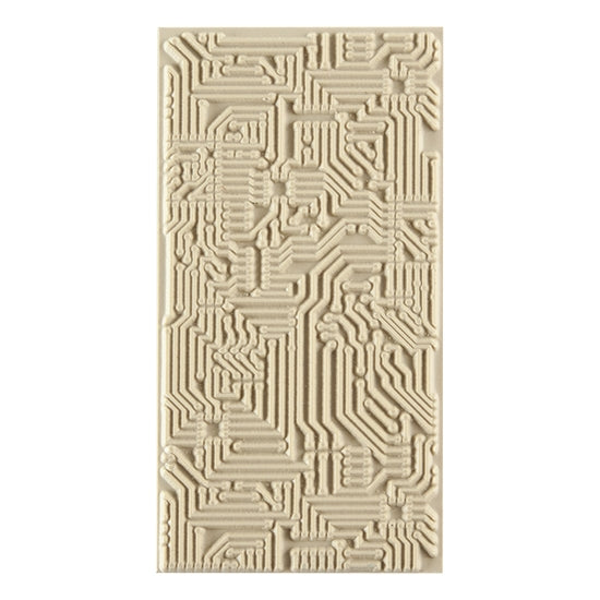 Texture Tile - Circuit Board. Beige Texture Tiles are flexible, washable and can be used with any soft clay. Spritz with CoolSlip or dust on Dry Powder Release for stick-free impressions when using metal clay and polymer clay.