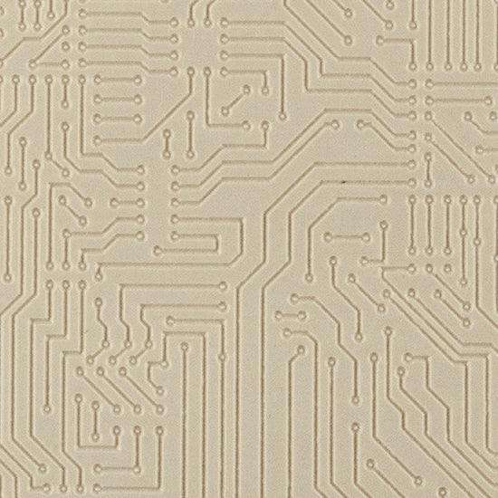 Texture Tile - Circuit Board Fineline. Beige Texture Tiles are flexible, washable and can be used with any soft clay. Spritz with CoolSlip or dust on Dry Powder Release for stick-free impressions when using metal clay and polymer clay.