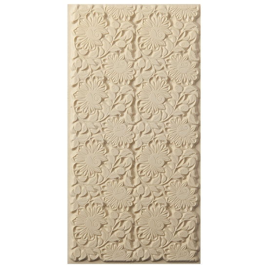 Texture Tile - Climbing Roses. Beige Texture Tiles are flexible, washable and can be used with any soft clay. Spritz with CoolSlip or dust on Dry Powder Release for stick-free impressions when using metal clay and polymer clay.