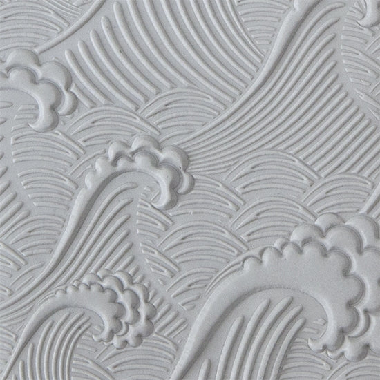 Texture Tile - Waves sample rolled into clay