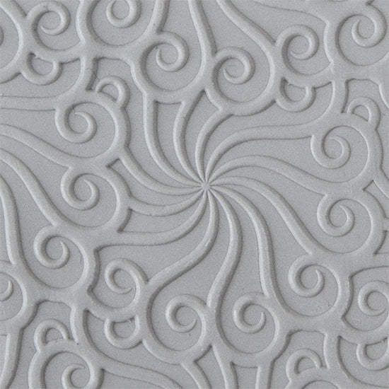 Texture Tile - Circus Top Embossed sample rolled into clay