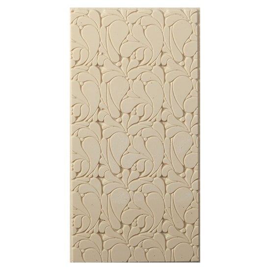 Texture Tile - Splash. Beige Texture Tiles are flexible, washable and can be used with any soft clay. Spritz with CoolSlip or dust on Dry Powder Release for stick-free impressions when using metal clay and polymer clay.