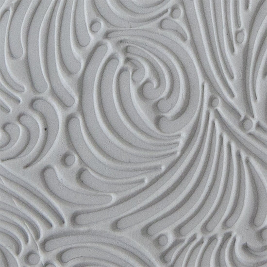 Texture Tile - Swirly Gig sample rolled into clay