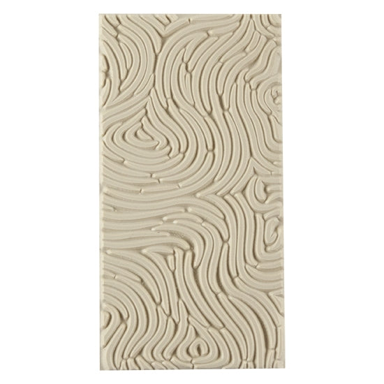 Texture Tile - Thumb Print. Beige Texture Tiles are flexible, washable and can be used with any soft clay. Spritz with CoolSlip or dust on Dry Powder Release for stick-free impressions when using metal clay and polymer clay.