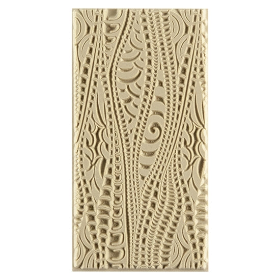 Texture Tile - Burton World. Beige Texture Tiles are flexible, washable and can be used with any soft clay. Spritz with CoolSlip or dust on Dry Powder Release for stick-free impressions when using metal clay and polymer clay.