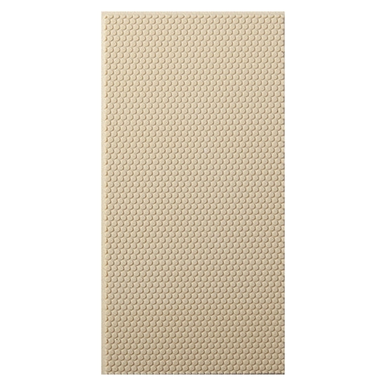 Texture Tile - Small Dot Grid. Beige Texture Tiles are flexible, washable and can be used with any soft clay. Spritz with CoolSlip or dust on Dry Powder Release for stick-free impressions when using metal clay and polymer clay.