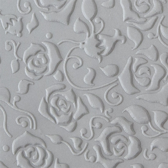 Texture Tile - Rosalita Embossed sample rolled into clay