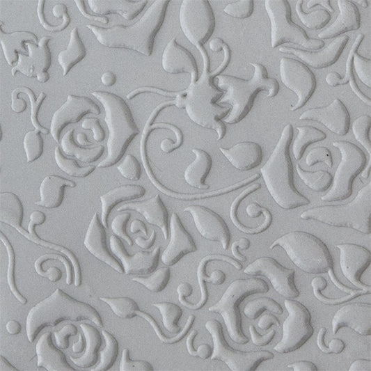 Texture Tile - Rosalita Embossed sample rolled into clay