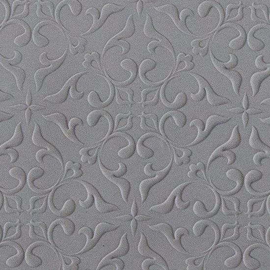 Texture Tile - Victorian Ivy Embossed sample rolled into clay