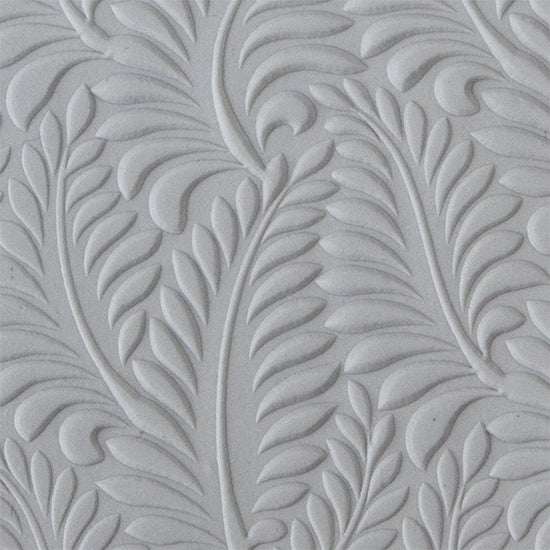 Texture Tile - Crown Fern Embossed sample rolled into clay