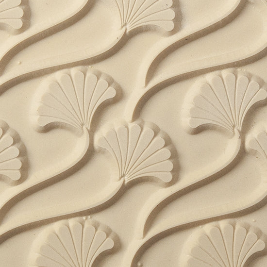 Texture Tile - Fanning Out. Beige Texture Tiles are flexible, washable and can be used with any soft clay. Spritz with CoolSlip or dust on Dry Powder Release for stick-free impressions when using metal clay and polymer clay.