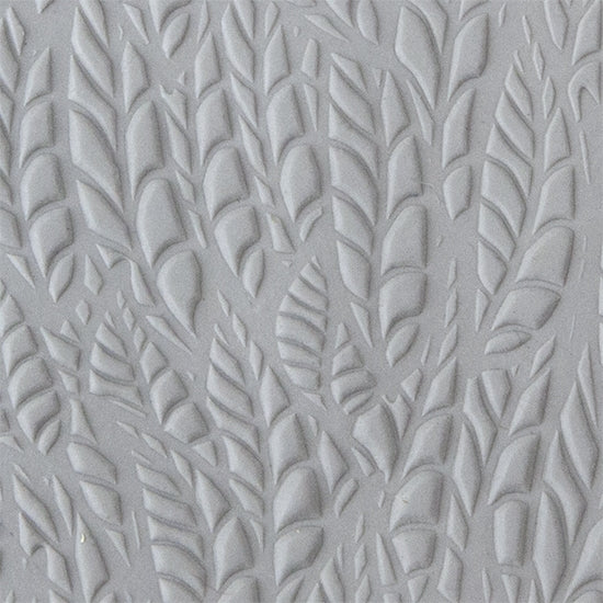 Texture Tile - Flock o'Feathers Embossed sample rolled into clay