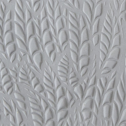 Texture Tile - Flock o'Feathers Embossed sample rolled into clay