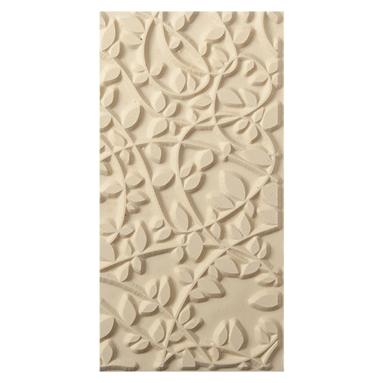 Texture Tile - Over Growth. Beige Texture Tiles are flexible, washable and can be used with any soft clay. Spritz with CoolSlip or dust on Dry Powder Release for stick-free impressions when using metal clay and polymer clay.