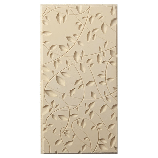 Texture Tile - Over Growth Embossed. Beige Texture Tiles are flexible, washable and can be used with any soft clay. Spritz with CoolSlip or dust on Dry Powder Release for stick-free impressions when using metal clay and polymer clay.